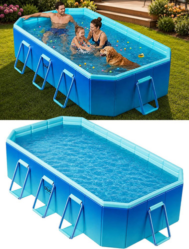Foldable pool non inflatable - foldable, non-inflatable